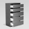 2.03.02.070.4 КАСТОР комод 5 ящиков RU серый