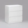 2.03.02.060.1 КАСТОР комод 3 ящика RU белый
