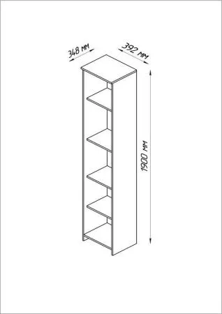 2.02.07.150.1 СИРИУС стеллаж 39х190 белый RU