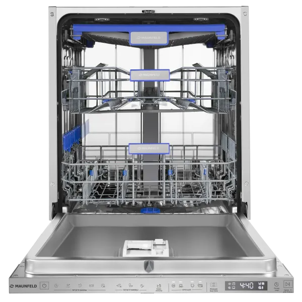 Посудомоечная машина с проекцией таймера на пол и автооткрыванием MAUNFELD MLP60330T Smart Beam Inverter Нержавеющая сталь