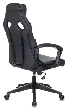 Кресло игровое Zombie Driver черный/голубой экокожа с подголов. крестов. пластик