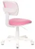 Кресло детское Бюрократ CH-W299 розовый TW-06A TW-13A сетка/ткань крестов. пластик пластик белый
