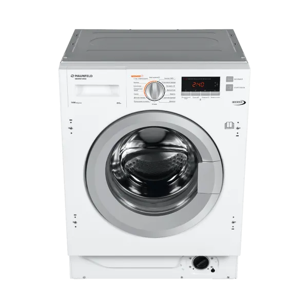 Встраиваемая стиральная машина с сушкой и инвертором MAUNFELD MBWM1486S Белый