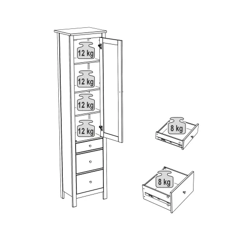 2.08.07.120.14 САГА шкаф с витриной 50 белый/ясень RU