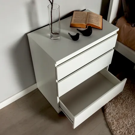 2.03.02.060.1 КАСТОР комод 3 ящика RU белый