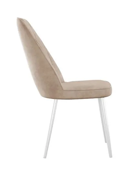 Стул DikLine 326 B03 BEIGE, ножки белые