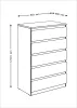 2.05.02.090.1 МАЛЬТА комод 5 ящиков 80х121 белый RU