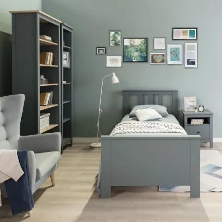 2.08.04.050.6 САГА кровать одинарная 90х200 темно-бирюзовая