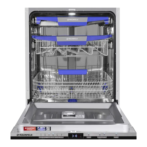 Посудомоечная машина с авто-открыванием MAUNFELD MLP60230 Light Beam Inverter Wi-Fi Нержавеющая сталь