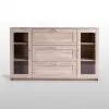 2.02.03.370.3 СИРИУС тумба 2 двери со стеклом и 3 ящика 156х95 сонома RU