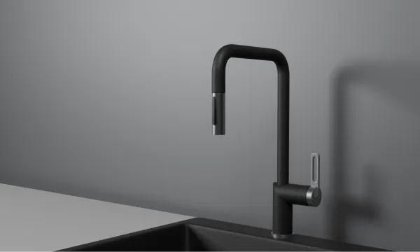 GR-8173, ШВАРЦ, СМЕСИТЕЛЬ КУХОННЫЙ С ВЫДВИЖНЫМ ИЗЛИВОМ