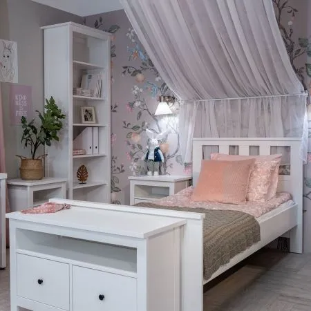 2.08.04.050.1 САГА кровать одинарная 90х200 белая