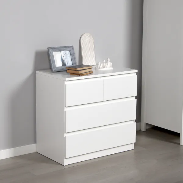 2.05.02.050.1 МАЛЬТА комод 2+2 ящика 80х76 белый RU