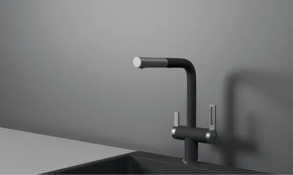 GR-8170, ГРАФИТ, СМЕСИТЕЛЬ КУХОННЫЙ С ВЫДВИЖНЫМ ИЗЛИВОМ