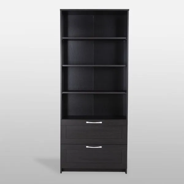 2.02.07.110.5 СИРИУС стеллаж 2 ящика 78х190 Дуб Венге RU