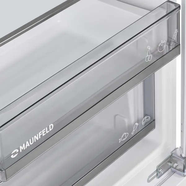 Встраиваемый холодильник с инвертором MAUNFELD MBL177SWGR Inverter Белый