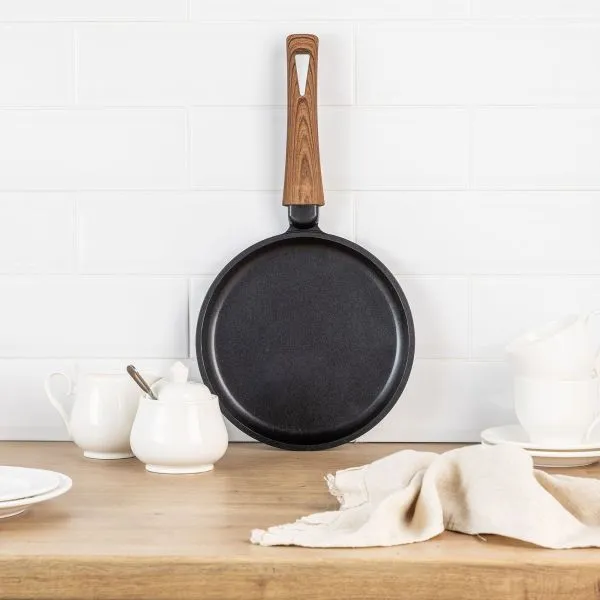 Сковорода блинная MAUNFELD ALVA MF22LV01PP из литого алюминия, 22 см Черный