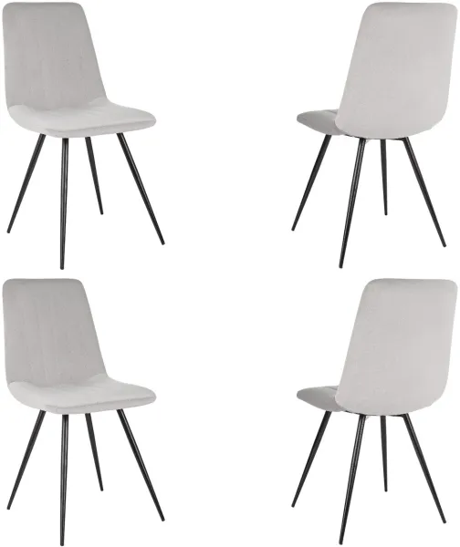 Стул для дома Бюрократ CH-K6_4 комплект 4шт св.серый Holland 09 металл черный на ножках (CH-K6_1/HL09_4)