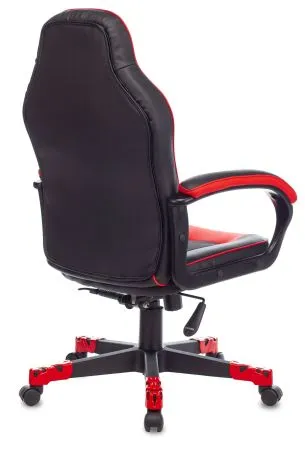 Кресло игровое Zombie GAME 17 черный/красный ткань/эко.кожа крестов. пластик