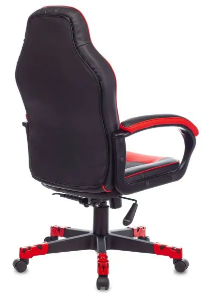 Кресло игровое Zombie GAME 17 черный/красный ткань/эко.кожа крестов. пластик