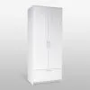 2.02.01.240.1 СИРИУС шкаф для одежды 2 двери и 1 ящик белый RU