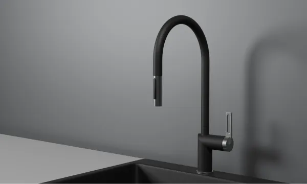 GR-8172, ШВАРЦ, СМЕСИТЕЛЬ КУХОННЫЙ С ВЫДВИЖНЫМ ИЗЛИВОМ