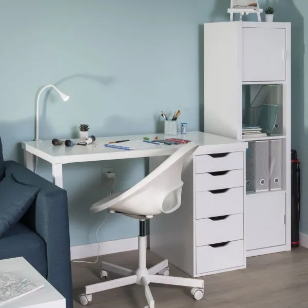 S00432 Ингар 1/5Т стол письменный 120x75x55, белый