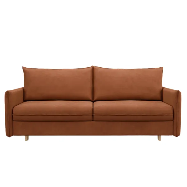 СКАНДИ Диван тканевый прямой терракотовый