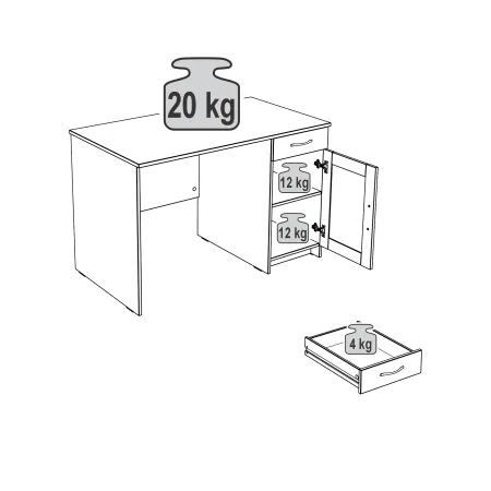 2.03.06.030.3 КАСТОР стол письменный 116х65 RU сонома