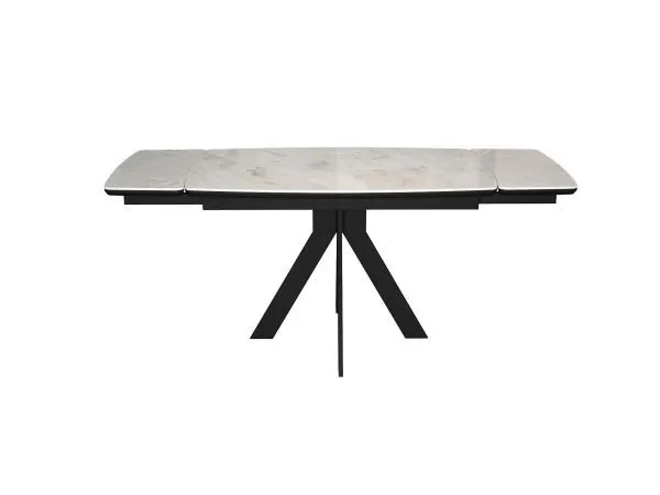 Стол DikLine DKU120 Керамика Italian Grey (глянец серый)/подстолье черное/опоры черные (2 уп.)