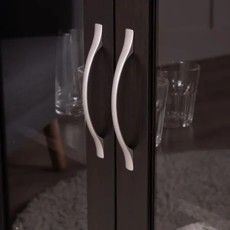 2.02.03.360.5 СИРИУС тумба 2 двери со стеклом 78х95 Дуб Венге RU