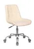 Кресло Бюрократ CH-350SL светло-бежевый текстиль/экокожа крестов. металл хром