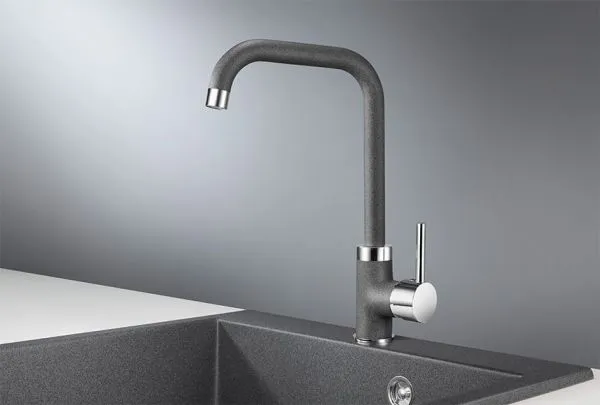 0041, ГРАФИТ (ЧЁРНО-СЕРЫЙ), СМЕСИТЕЛЬ КУХОННЫЙ