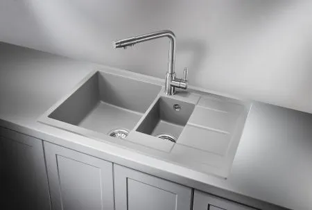 7802, АЛЮМИНИУМ, кухонная мойка, кварц