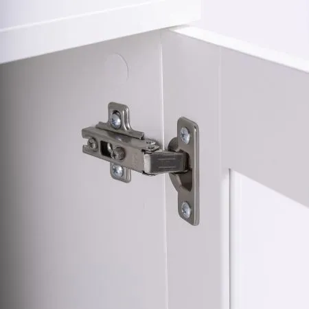 2.02.03.370.1 СИРИУС тумба 2 двери со стеклом и 3 ящика 156х95 белая RU