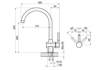 ST-31, БЕЖЕВЫЙ, СМЕСИТЕЛЬ КУХОННЫЙ
