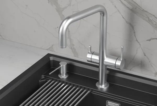 KS-8275, НЕРЖ, СМЕСИТЕЛЬ КУХОННЫЙ KITCHEN SPACE