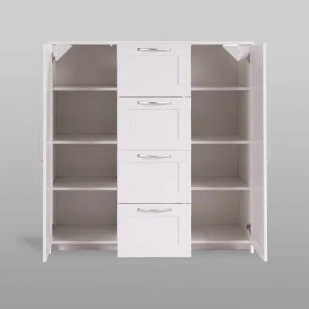 2.02.03.350.1 СИРИУС тумба 2 двери и 4 ящика 117х123 белая RU