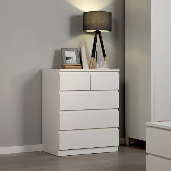 2.05.02.080.1 МАЛЬТА комод 3+2 ящика 80х99 белый RU