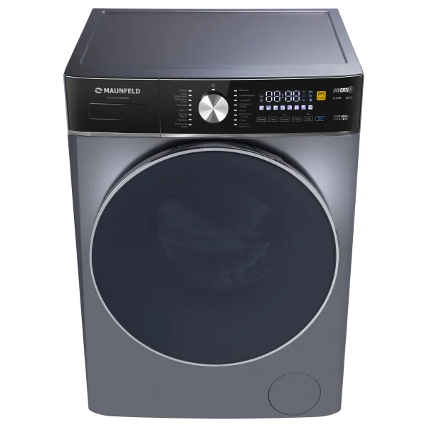 Стиральная машина c сушкой и инвертором MAUNFELD MFWD14106SB03 Черная нержавеющая сталь