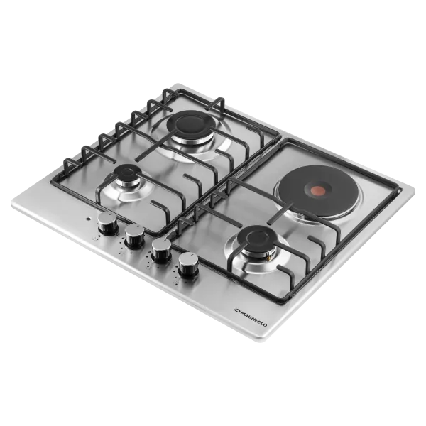 Комбинированная варочная панель MAUNFELD EEHS.64.3CS/KG Нержавеющая сталь