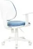 Кресло детское Бюрократ CH-W356AXSN голубой Velvet 86 крестов. пластик пластик белый