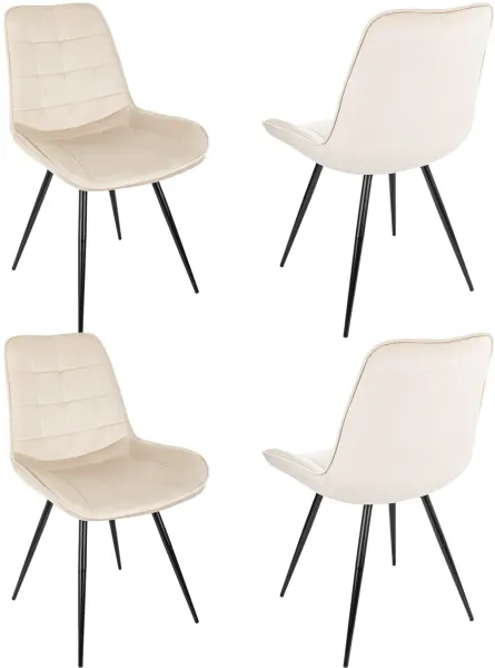 Стул для дома Бюрократ CH-K2_4 комплект 4шт бежевый Holland 06 металл черный на ножках (CH-K2_1/HL07_4)