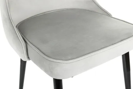 Стул для дома Бюрократ CH-K4 св.серый Holland 09 металл черный на ножках (CH-K4_1/HL09)