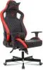 Кресло игровое Knight Outrider черный/красный ромбик экокожа с подголов. крестов. металл