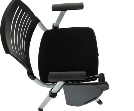 Стул Бюрократ X-Click-PP черный со столиком на ножках металл серый