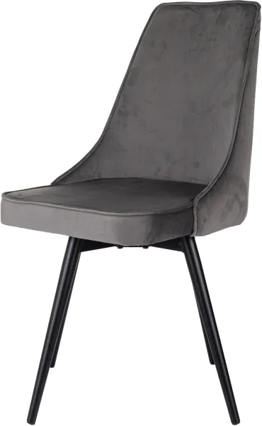 Стул для дома Бюрократ CH-K4_SP с повор.мех. т.серый Holland 18 металл черный на ножках (CH-K4_1/SP/HL18)