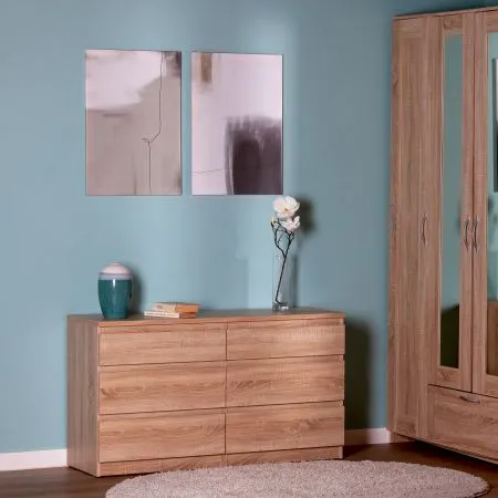 2.03.02.080.3 КАСТОР комод 6 ящиков RU сонома