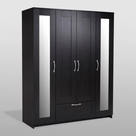 2.02.01.042.5 СИРИУС шкаф комбинированный "4 двери и 1 ящик Дуб Венге RU (с 2 зеркалами)"