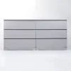 S01088 Варма 6Д комод 160х77х40, серый